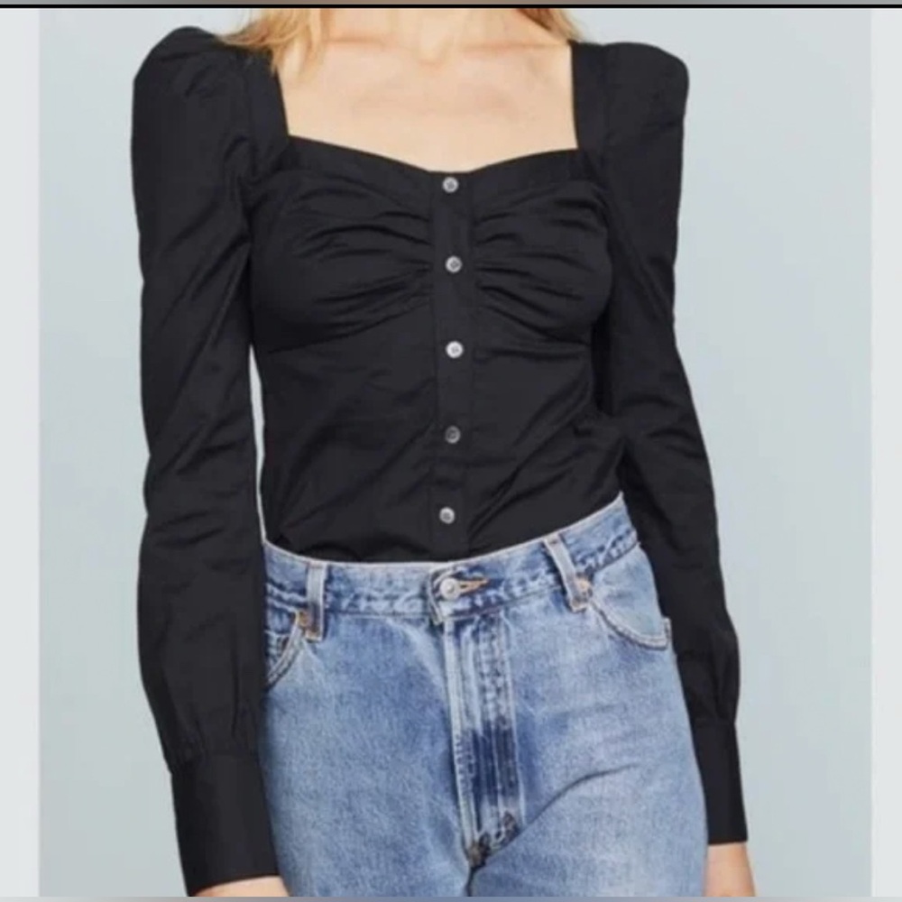 Veronica Beard Frankie Top in Black
